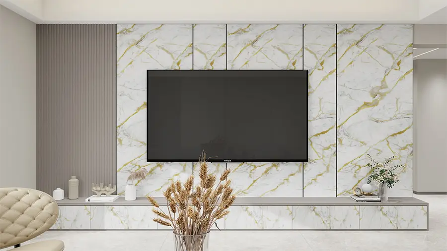 Anti Scratch Wood Grain Pvc Marble Board Lamination Film