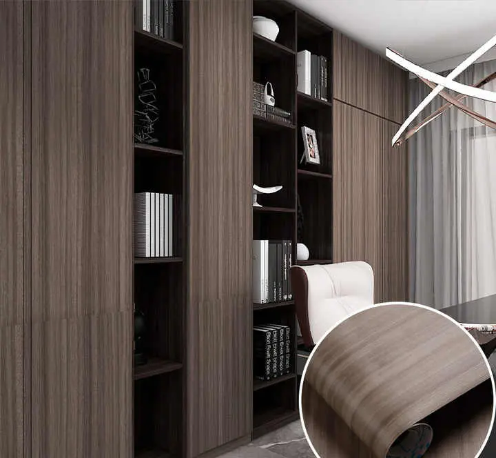 Wood Grain Pvc Decorative Film Roll