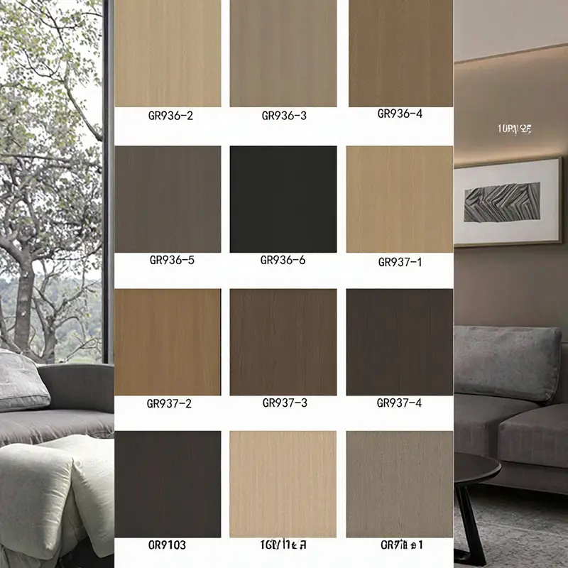 Filme decorativo de estilo moderno de deseño de PVC