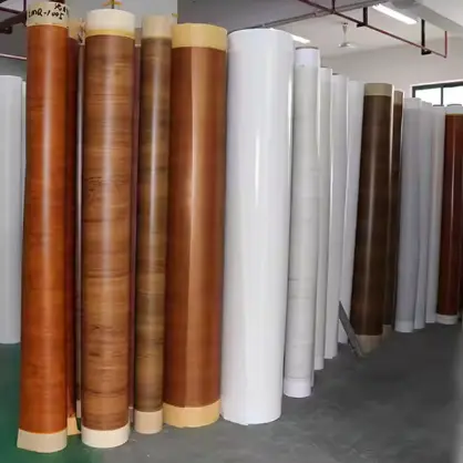 PVC Wood Grain Film Vinyl Kitchen e mobles